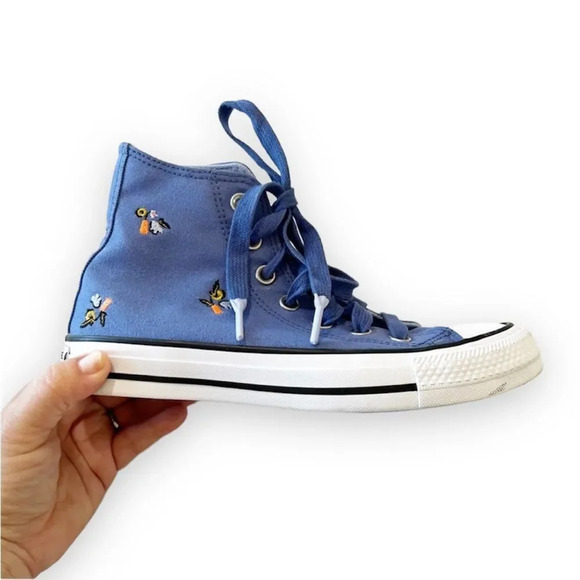 Converse CTAS High We Are Stronger Together Blue Canvas Embroidered Size 5.5 EUC - Picture 1 of 11